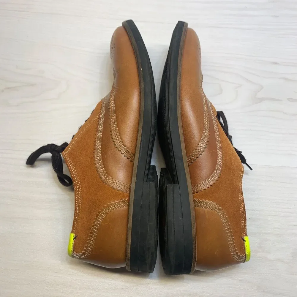 Paul Smith Shoes Mens Size 43 Brown Leather Brogue‎ Wingtip Oxford Made Italy